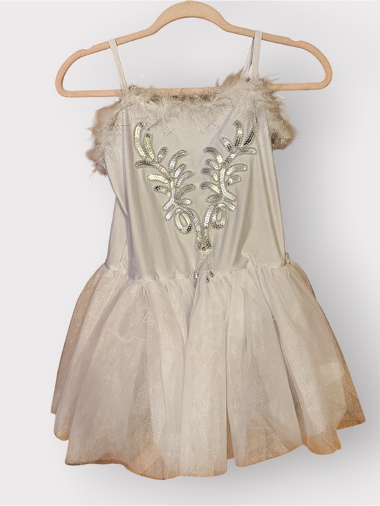 Iefiel Other - IEFiEL Girl’s Sz 16 White Swan Lake Ballet Tutu Dress Sequins Feather Dance NWT